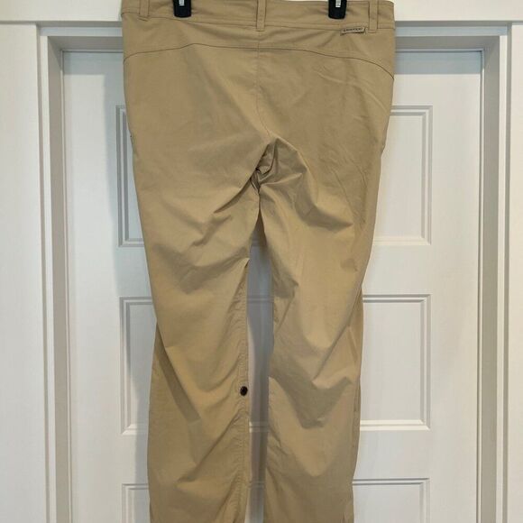 ExOfficio Women Size 12 Khaki Mid-Rise Camping Hiking Convertible Nomad Pants - Picture 5 of 7